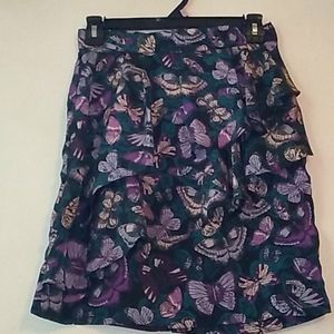 H&M Multi color butterfly skirt size 6